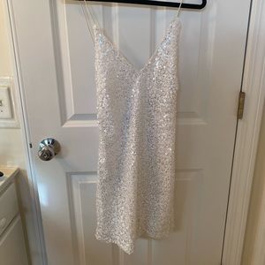 Silver mini dress